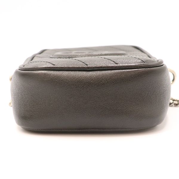 Gucci Black Leather GG Chain Shoulder Bag 760315 Women's 4000001801004229