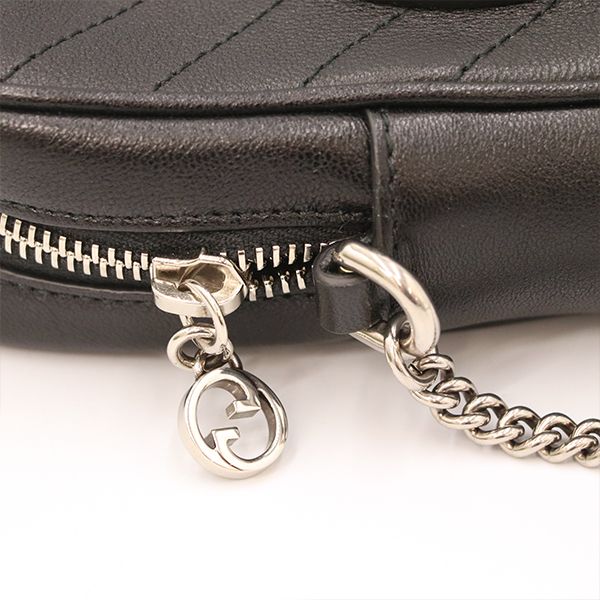 Gucci Black Leather GG Chain Shoulder Bag 760315 Women's 4000001801004229
