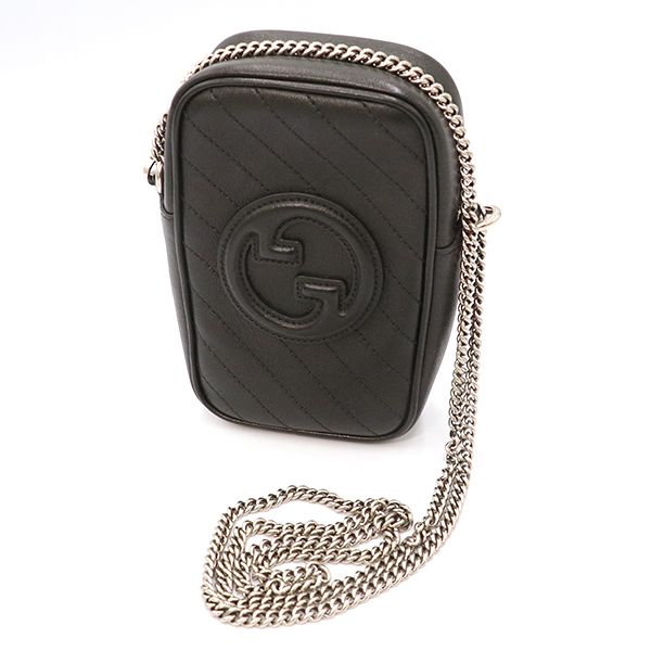 Gucci Black Leather GG Chain Shoulder Bag 760315 Women's 4000001801004229