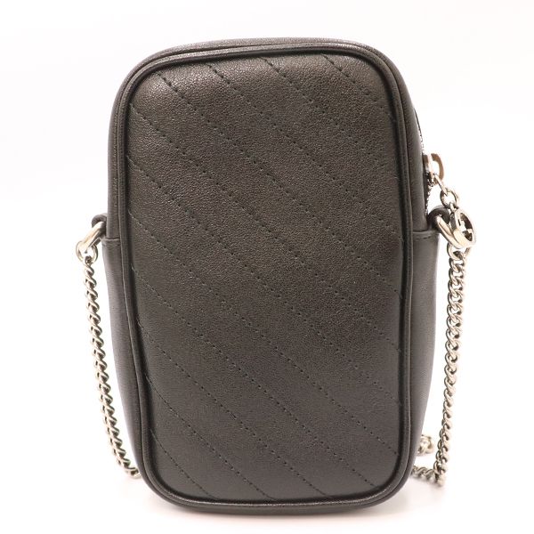 Gucci Black Leather GG Chain Shoulder Bag 760315 Women's 4000001801004229