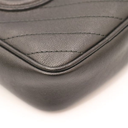 Gucci Black Leather GG Chain Shoulder Bag 760315 Women's 4000001801004229