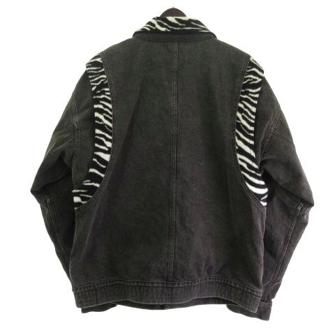 Celine It4oz99n82zk Denim Jacket Jean Jacket Zebra Print Black L