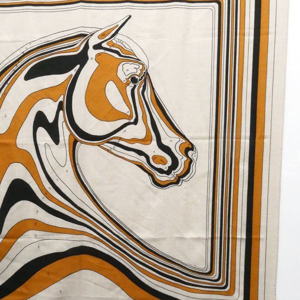 Hermes Carre Geant 140 Pegase Pegasus Landscape Cashmere X Silk Horse