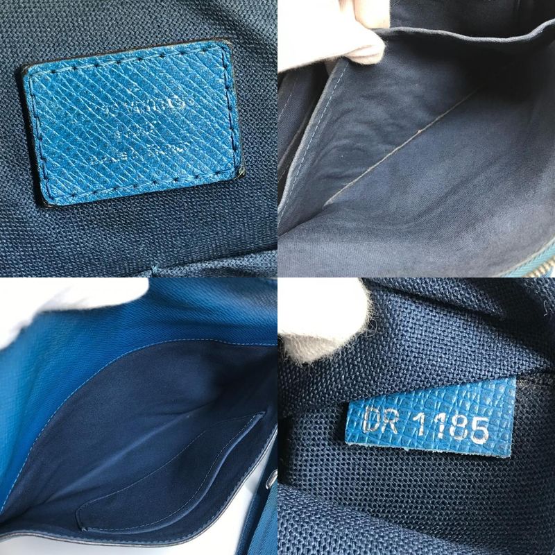 Louis Vuitton Shoulder Bag Grigori Messenger PM M30235 Taiga Leather Blue