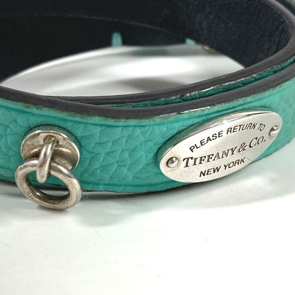 Tiffany & Co Tiffany & Co Bracelet Return to Tiffany & Co Logo Leather Blue