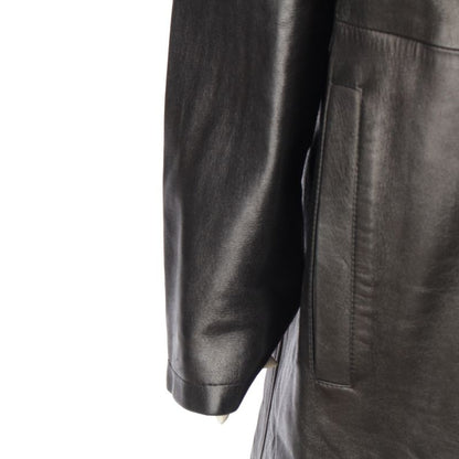 Prada Fw1998 Leather Velcro Long Archive Coat Black 50