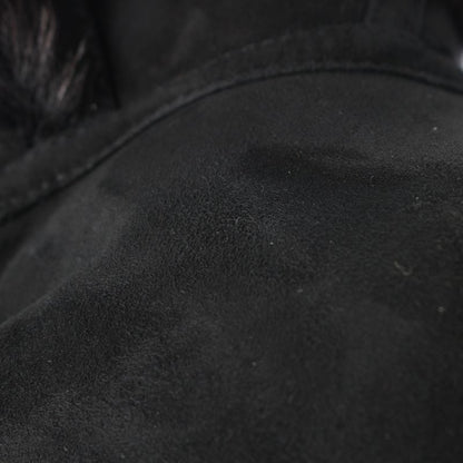 Gucci Leather Tom Ford Period Fur Mouton Jacket Coat Outerwear Black 40