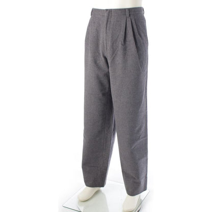 Gianni Versace Angora Wool Flannel Striped Jacket Pant Setup Gray