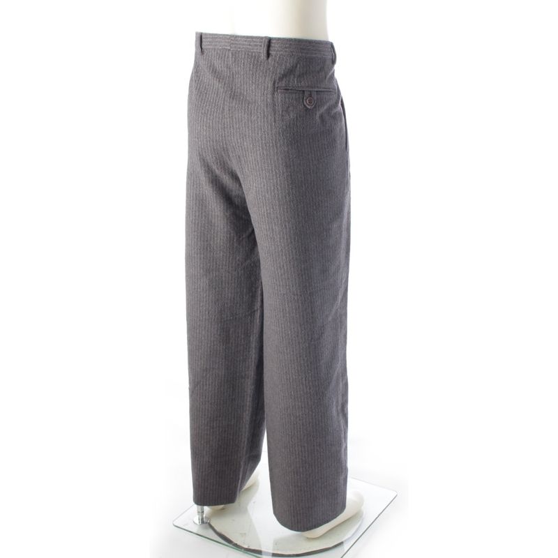 Gianni Versace Angora Wool Flannel Striped Jacket Pant Setup Gray