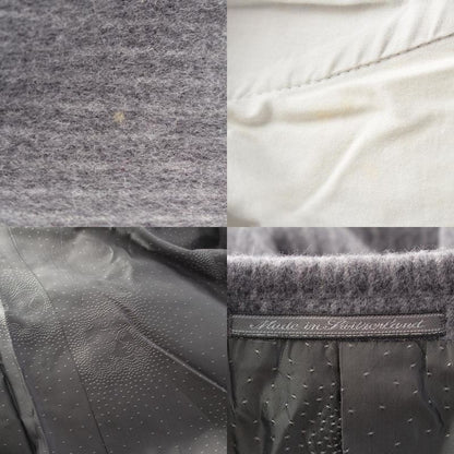 Gianni Versace Angora Wool Flannel Striped Jacket Pant Setup Gray