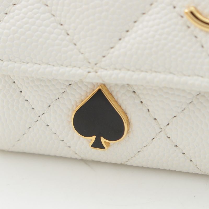 Chanel Caviar Skin Coco Mark Matelasse Heart Spade Trump Card Case Coin Case