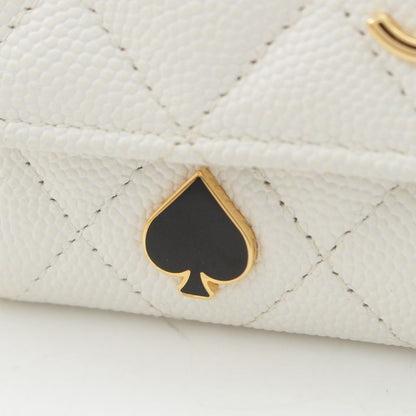 Chanel Caviar Skin Coco Mark Matelasse Heart Spade Trump Card Case Coin Case