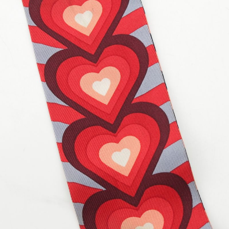 Fendi Lappy Silk Valentine's Day Limited Edition Heart Leather Charm Allover