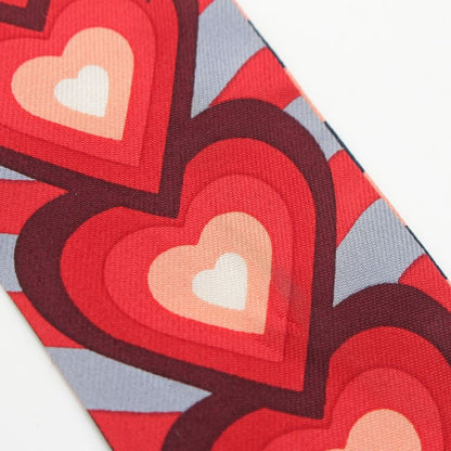 Fendi Lappy Silk Valentine's Day Limited Edition Heart Leather Charm Allover