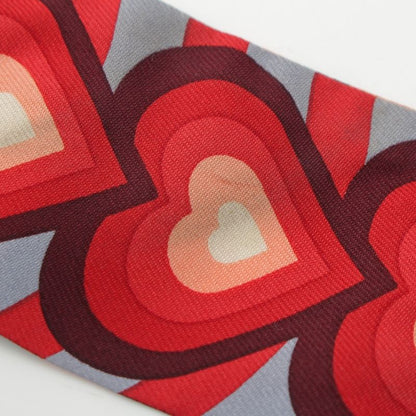 Fendi Lappy Silk Valentine's Day Limited Edition Heart Leather Charm Allover