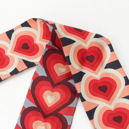 Fendi Lappy Silk Valentine's Day Limited Edition Heart Leather Charm Allover