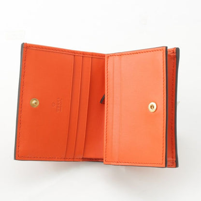 Gucci Leather Ggmatelasse Compact Wallet Fold Wallet 723786 Orange