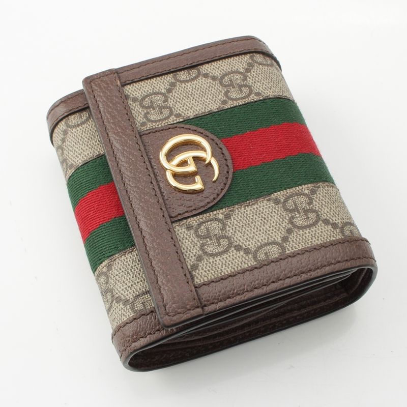 Gucci Ophidia PVC X Leather GG Supreme Ggcompact Wallet Bifold Wallet 598662