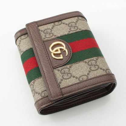 Gucci Ophidia PVC X Leather GG Supreme Ggcompact Wallet Bifold Wallet 598662
