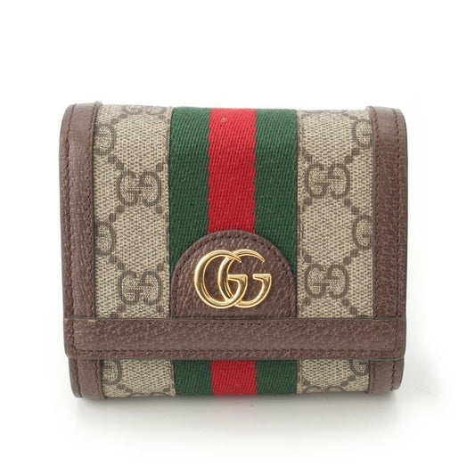 Gucci Ophidia PVC X Leather GG Supreme Ggcompact Wallet Bifold Wallet 598662