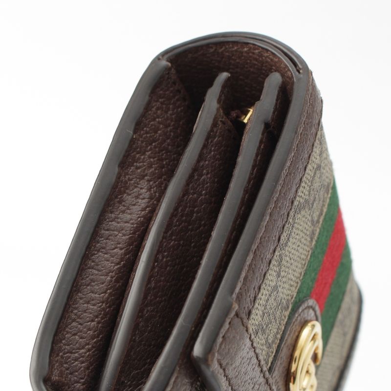 Gucci Ophidia PVC X Leather GG Supreme Ggcompact Wallet Bifold Wallet 598662
