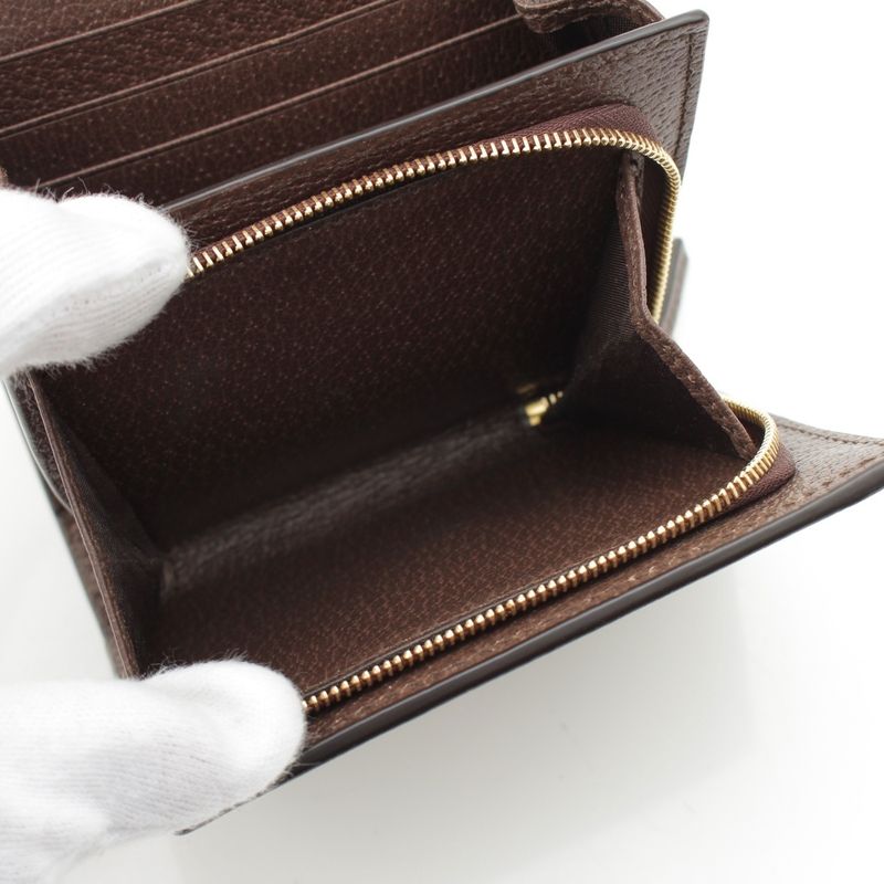 Gucci Ophidia PVC X Leather GG Supreme Ggcompact Wallet Bifold Wallet 598662