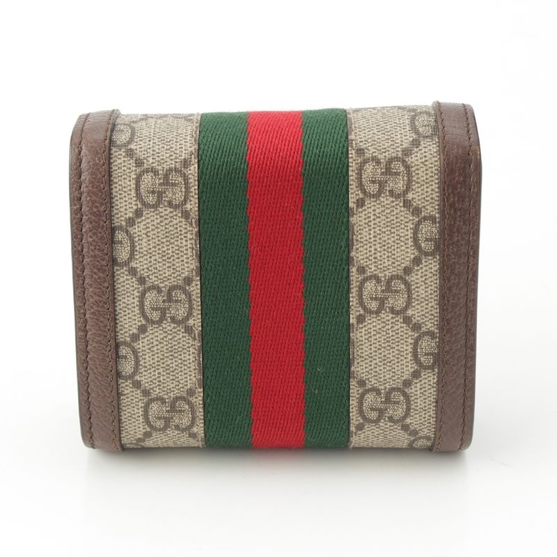 Gucci Ophidia PVC X Leather GG Supreme Ggcompact Wallet Bifold Wallet 598662