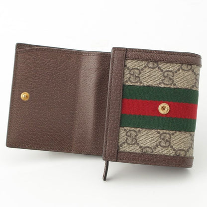 Gucci Ophidia PVC X Leather GG Supreme Ggcompact Wallet Bifold Wallet 598662
