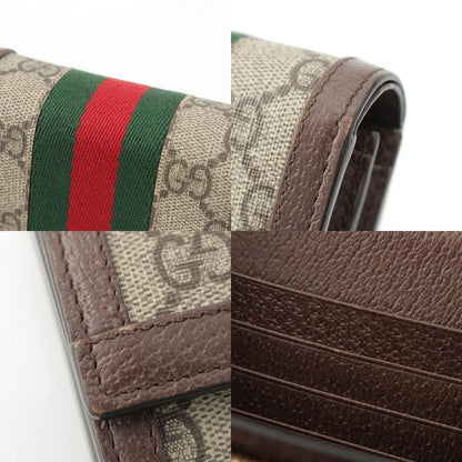 Gucci Ophidia PVC X Leather GG Supreme Ggcompact Wallet Bifold Wallet 598662