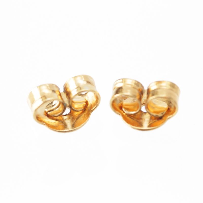 Celine Triomphe Glass Pearl Earrings Binaural Accessories GP Gold