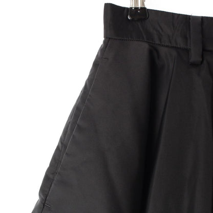 Prada 23 Re Nylon Triangle Logo Flared Long Skirt Bottoms 21x925 Black 36