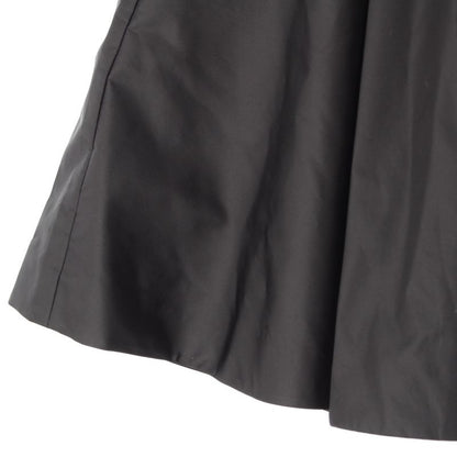 Prada 23 Re Nylon Triangle Logo Flared Long Skirt Bottoms 21x925 Black 36