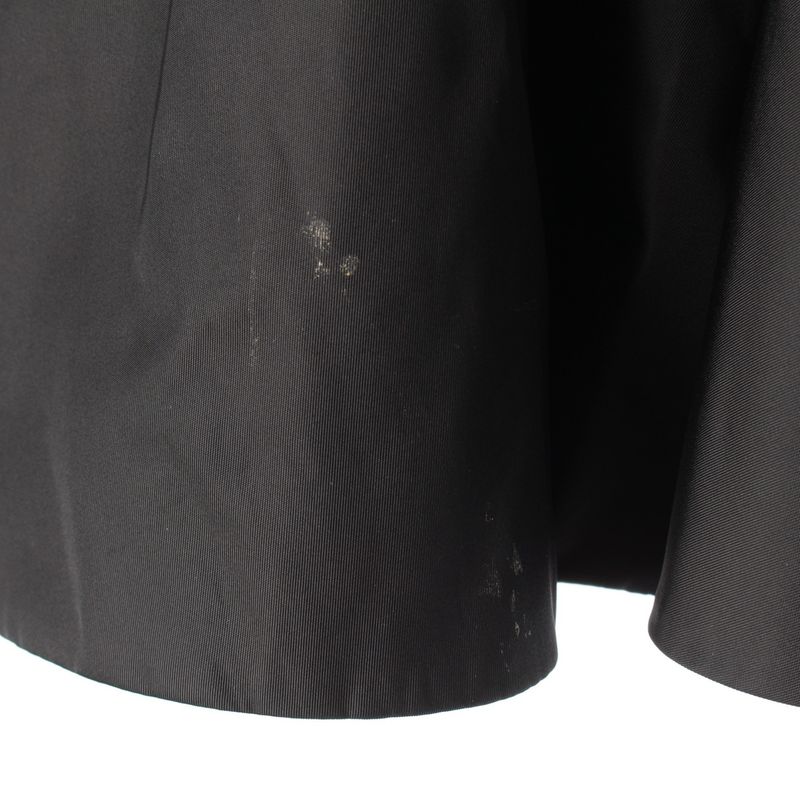 Prada 23 Re Nylon Triangle Logo Flared Long Skirt Bottoms 21x925 Black 36