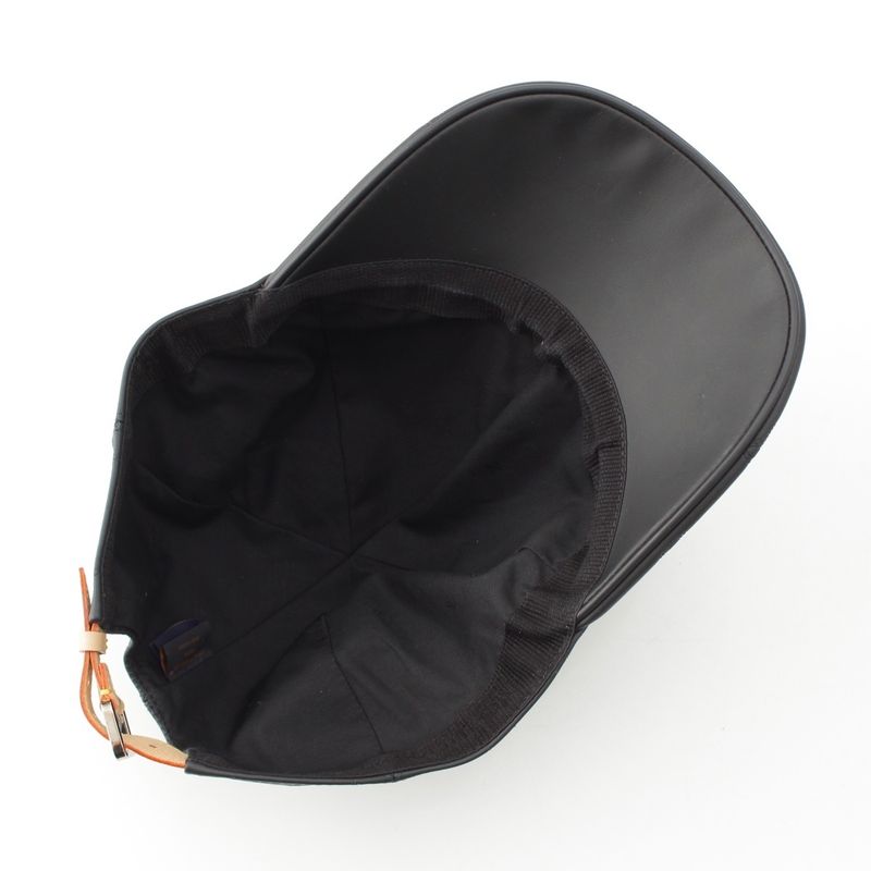 Louis Vuitton Leather Monogram Shadow Baseball Hat Cap M76580 Black