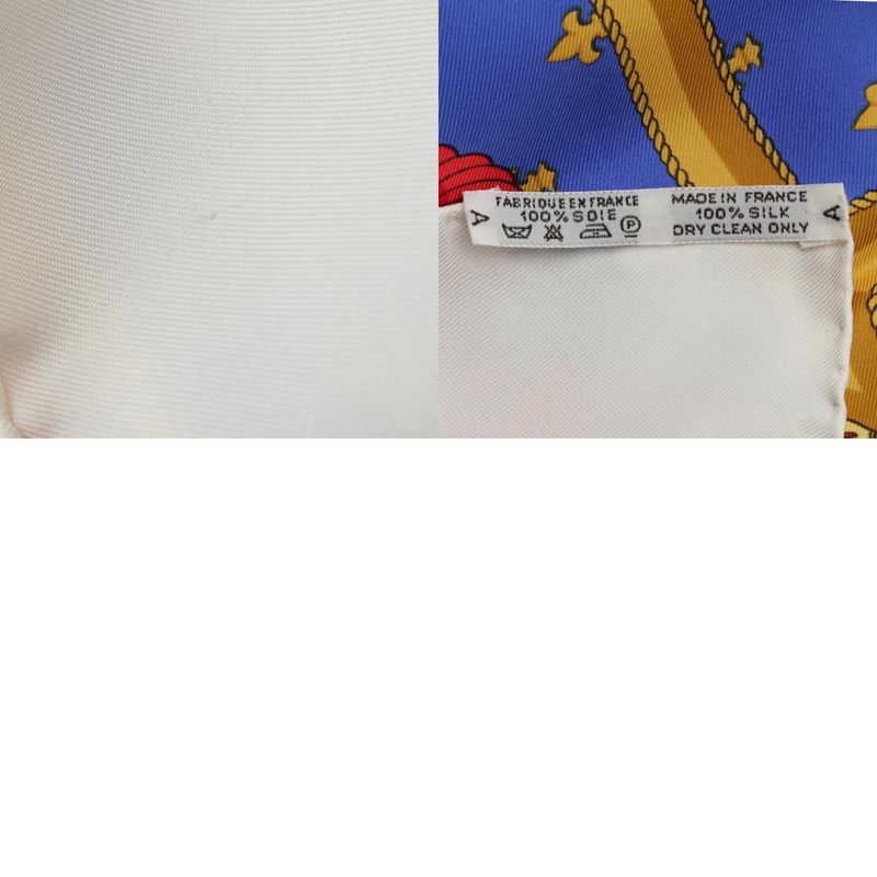 Hermes Carré 90 Selles a Housse Cabas - Sitting Silk Scarf White Multicolor