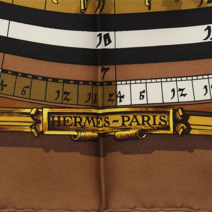 Hermes Carre 90 Dies Et Hore Astrology Silk Scarf Brown
