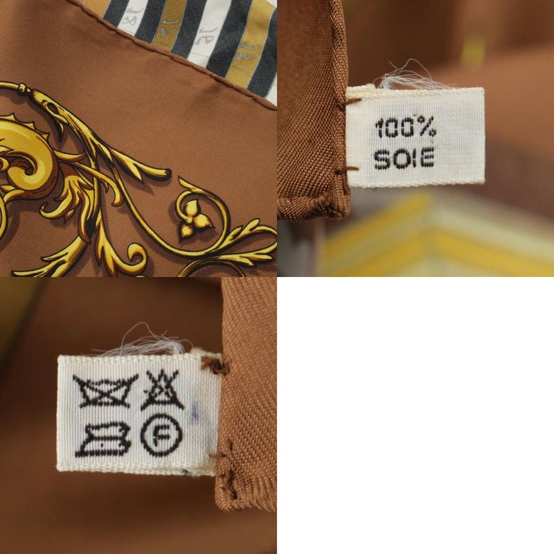 Hermes Carre 90 Dies Et Hore Astrology Silk Scarf Brown