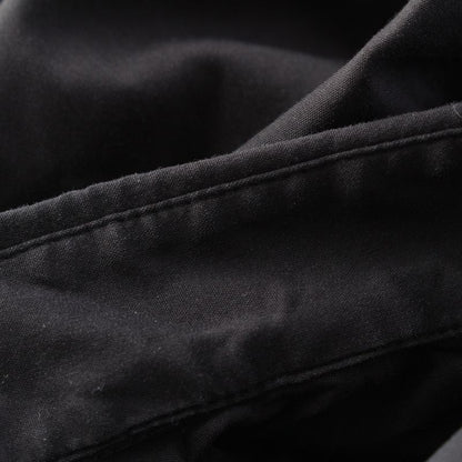 Prada Cotton Nylon Short Sleeved Shirt Top Black 44