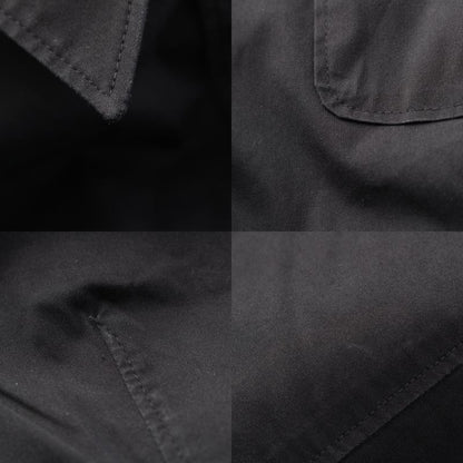 Prada Cotton Nylon Short Sleeved Shirt Top Black 44