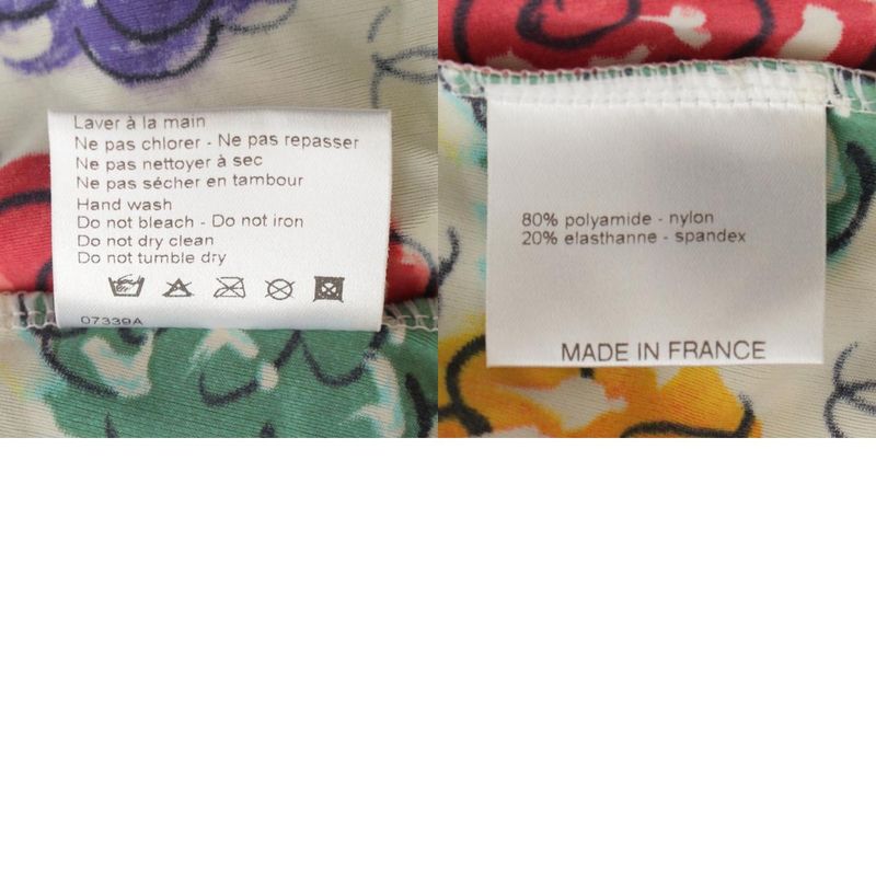 Chanel 00ss Nylon Coco Mark Camelia All Over Pattern Top Short Sleeves P11246v06