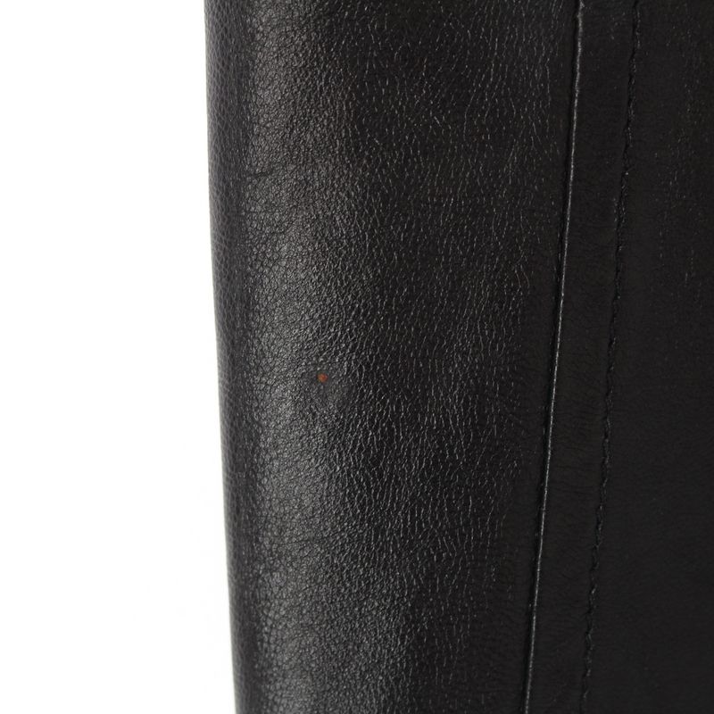 Gucci Leather Tom Ford Period Shape Pattern Bias Skirt Black 38