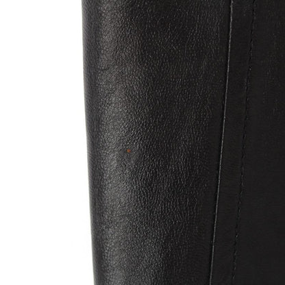 Gucci Leather Tom Ford Period Shape Pattern Bias Skirt Black 38