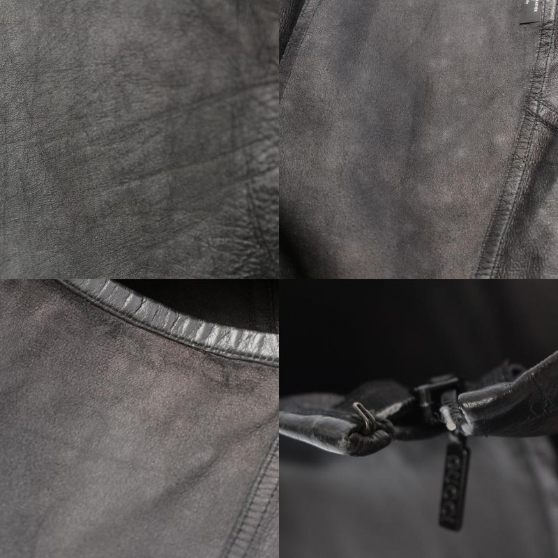 Gucci Leather Tom Ford Period Shape Pattern Bias Skirt Black 38