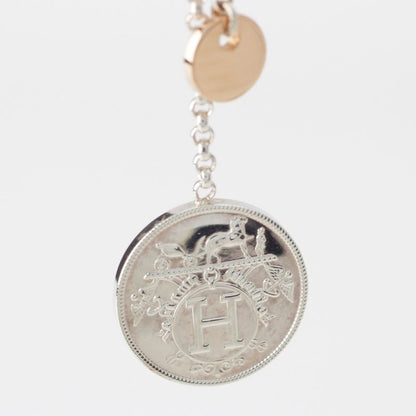 Hermes Exlibris PM Ag925 Au750pg Earrings Accessories Silver 6.5g