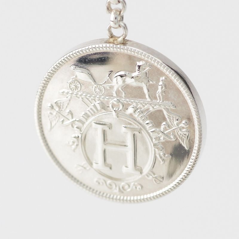 Hermes Exlibris PM Ag925 Au750pg Earrings Accessories Silver 6.5g