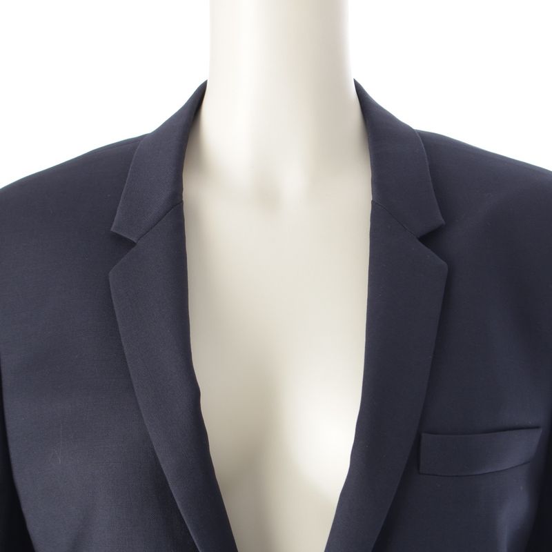 Dior Wool Cupro Single Tailored Jacket Top 433c222d2200 Navy 46