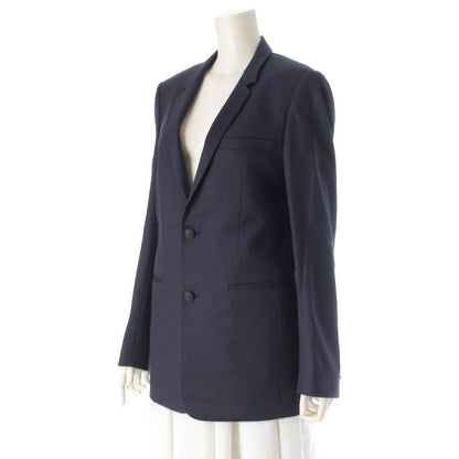 Dior Wool Cupro Single Tailored Jacket Top 433c222d2200 Navy 46