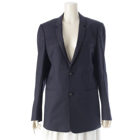 Dior Wool Cupro Single Tailored Jacket Top 433c222d2200 Navy 46