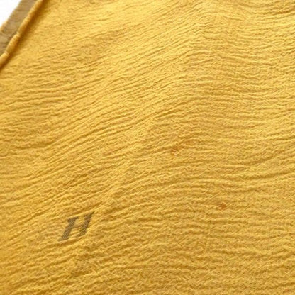 Hermes Shawl Margiela Period H Dot Silk Ocher Yellow Reversible Vintage Hermes