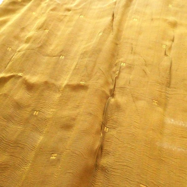 Hermes Shawl Margiela Period H Dot Silk Ocher Yellow Reversible Vintage Hermes